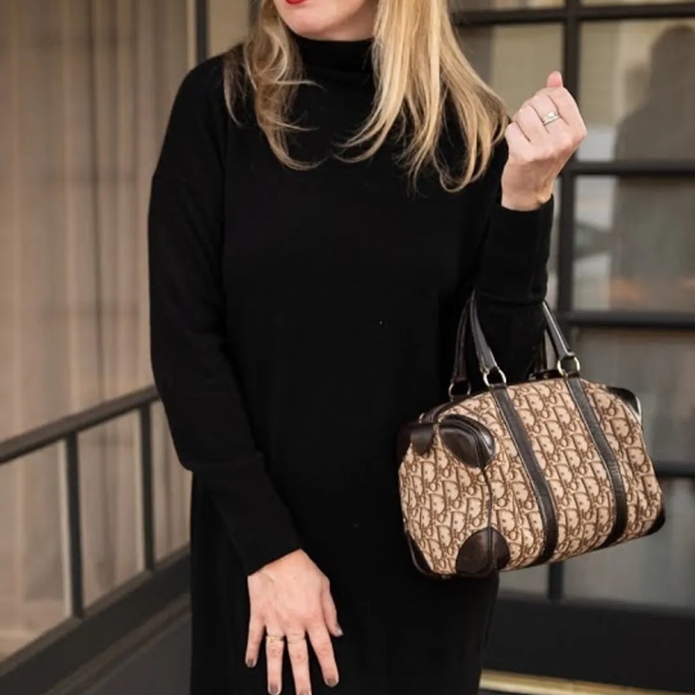 Cashmere Turtleneck Mini Sweater Dress